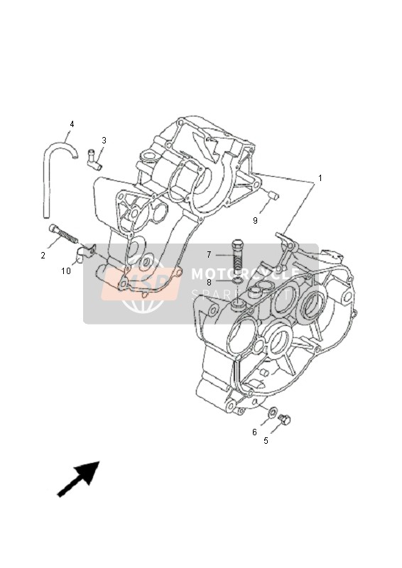 Yamaha DT50R-SM 2008 Carter pour un 2008 Yamaha DT50R-SM